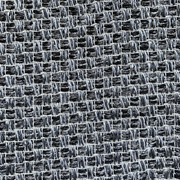 Jones New York Tweed Blazer Jacket Career Fringe Black Off White Size 8 - Picture 7 of 7